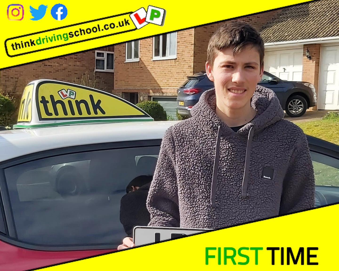 Driving School Hampshire pass Photo Passed with think driving school November 2022 and left this 5 star review