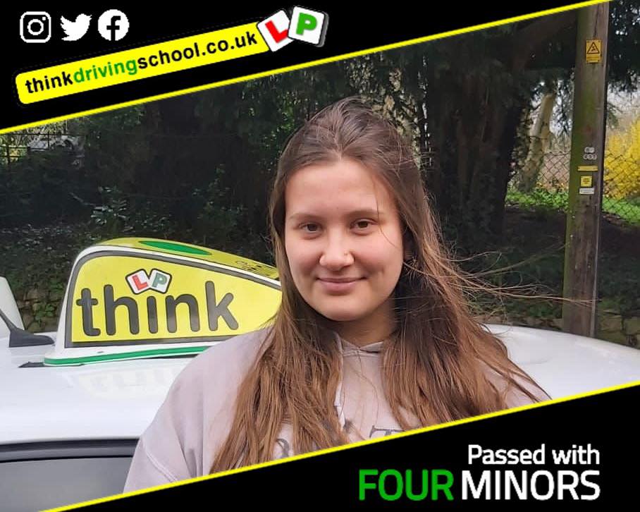 Driving School Hampshire pass Photo Passed with think driving school November 2022 and left this 5 star review