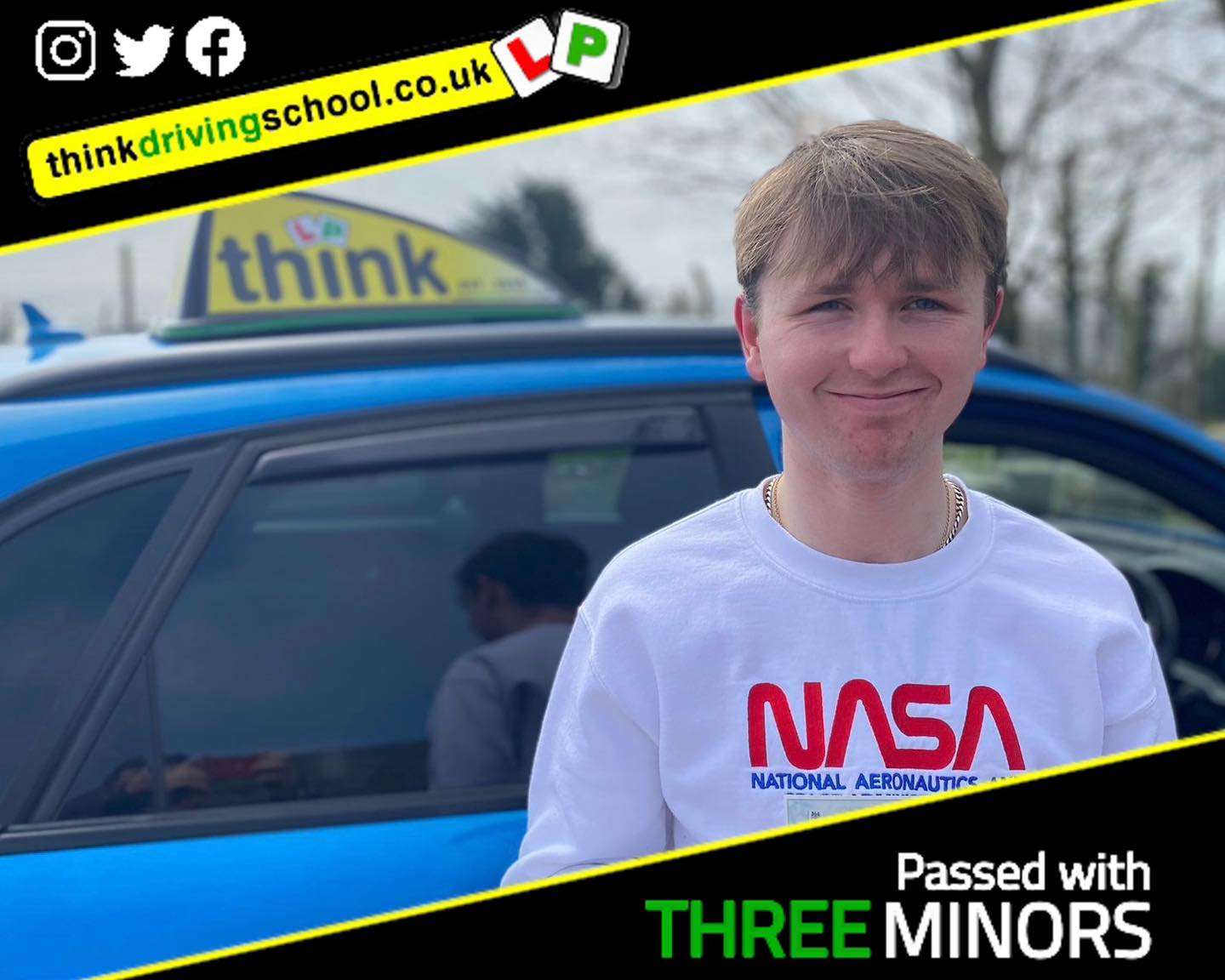 Driving School Hampshire pass Photo Passed with think driving school November 2022 and left this 5 star review