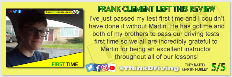 Libby left this awesome review after she passed after drivng lessons in farnborough with martin hurley