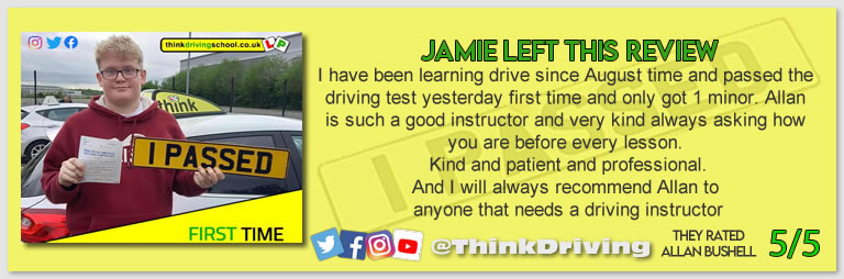 Harry Parsonage Wrote this awesome review of allan bushell driving instructor from Sandhurst & Camberley