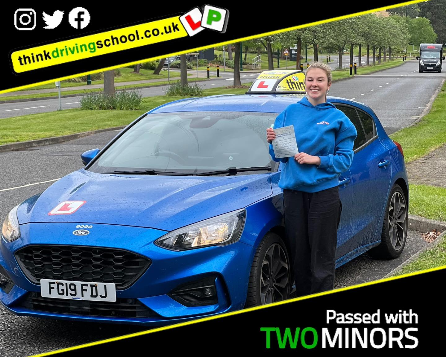 Driving School Hampshire pass Photo Passed with think driving school May 2023 and left this 5 star review