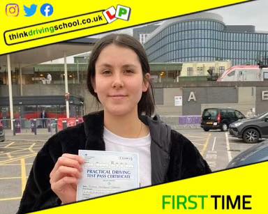 Driving School Hampshire pass Photo Passed with think driving school May 2023 and left this 5 star review