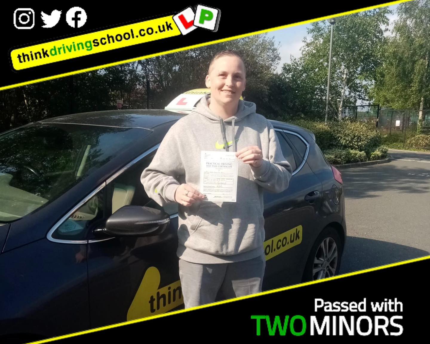 Driving School Hampshire pass Photo Passed with think driving school May 2023 and left this 5 star review