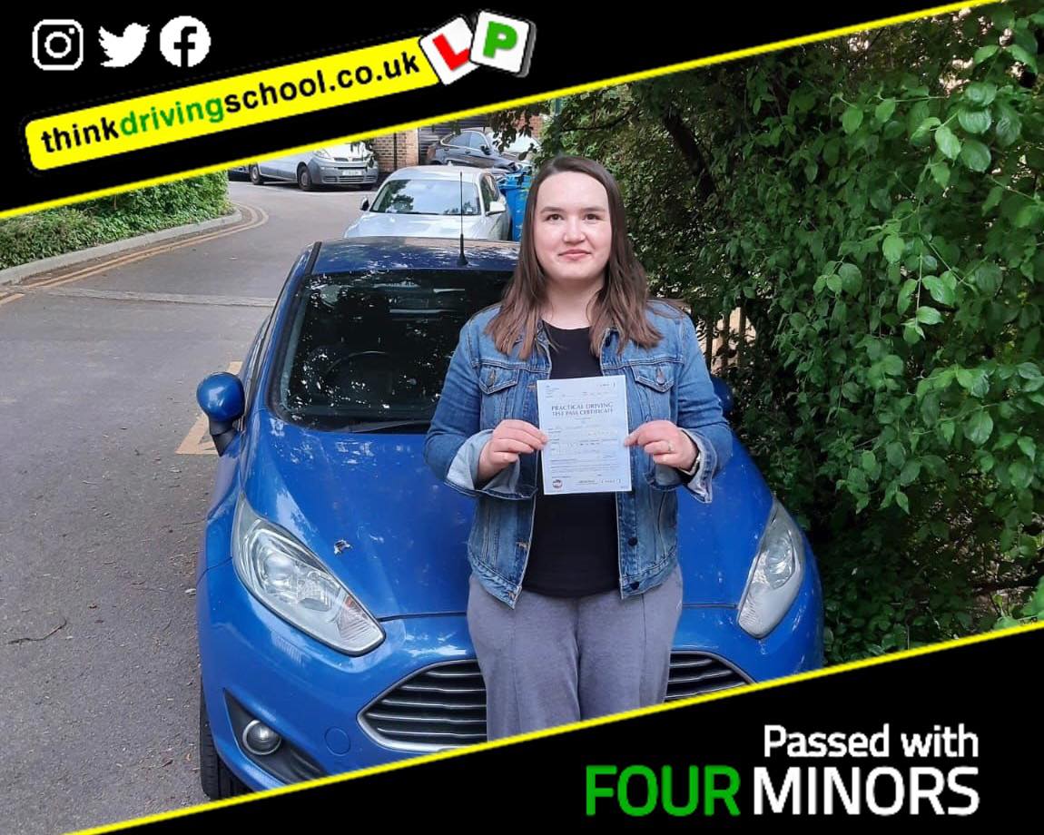 Driving School Hampshire pass Photo Passed with think driving school May 2023 and left this 5 star review