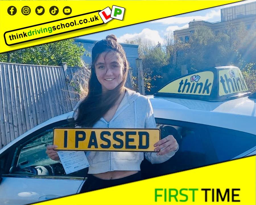Driving School Hampshire pass Photo Passed with think driving school November 2023 and left this 5 star review