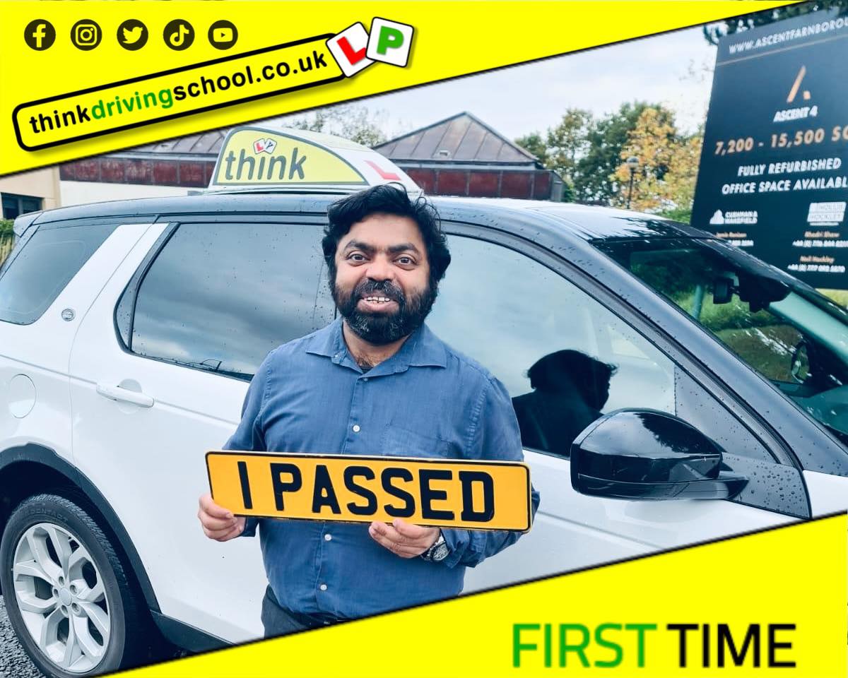 Driving School Hampshire pass Photo Passed with think driving school November 2023 and left this 5 star review