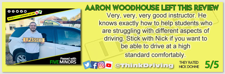 Driving School Hampshire pass Photo Passed with think driving school November 2023 and left this 5 star review