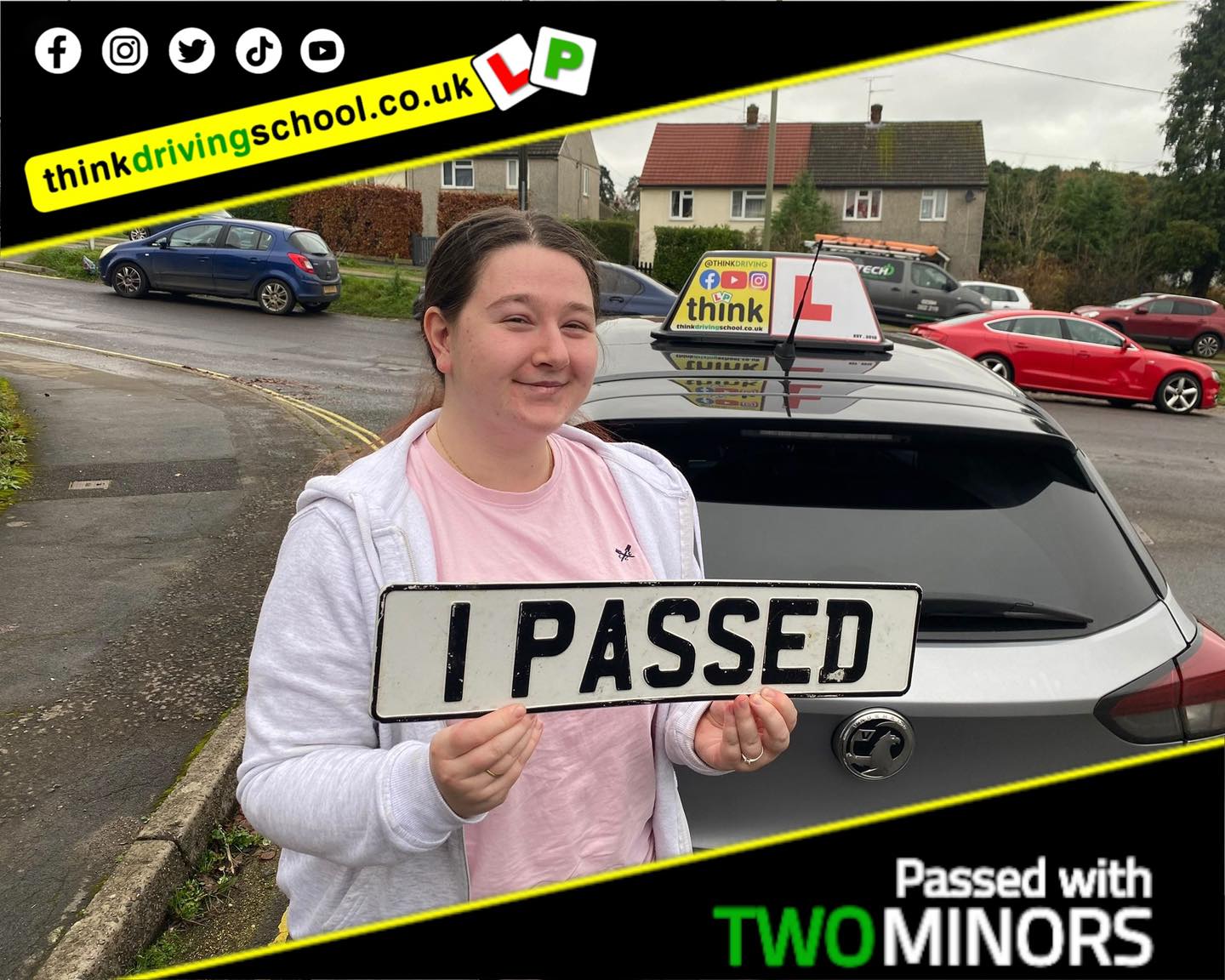 Driving School Hampshire pass Photo Passed with think driving school November 2024 and left this 5 star review