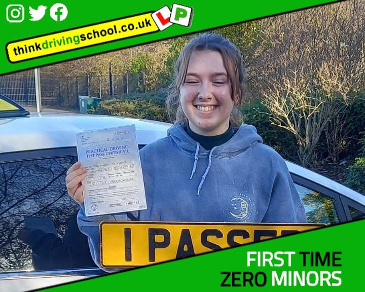 Passed with think driving school November 2022 and left this 5 star review