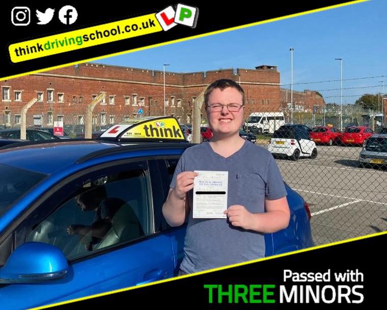 Driving School Hampshire pass Photo Passed with think driving school October 2023 and left this 5 star review