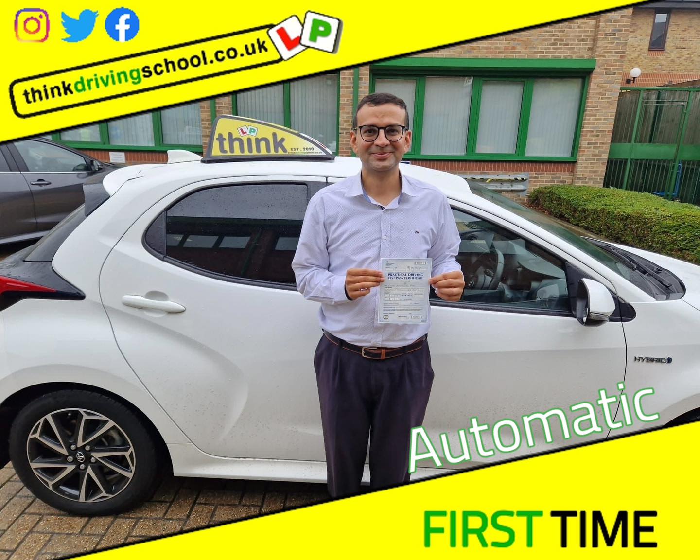 Passed with think driving school October 2023 and left this 5 star review