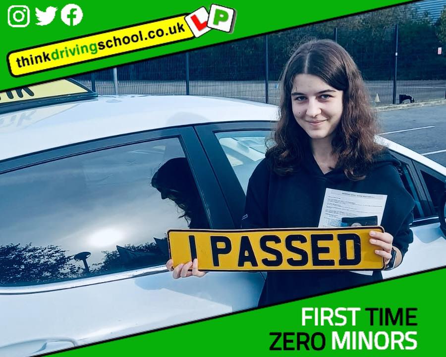 passed with think driving school with ZERO minors