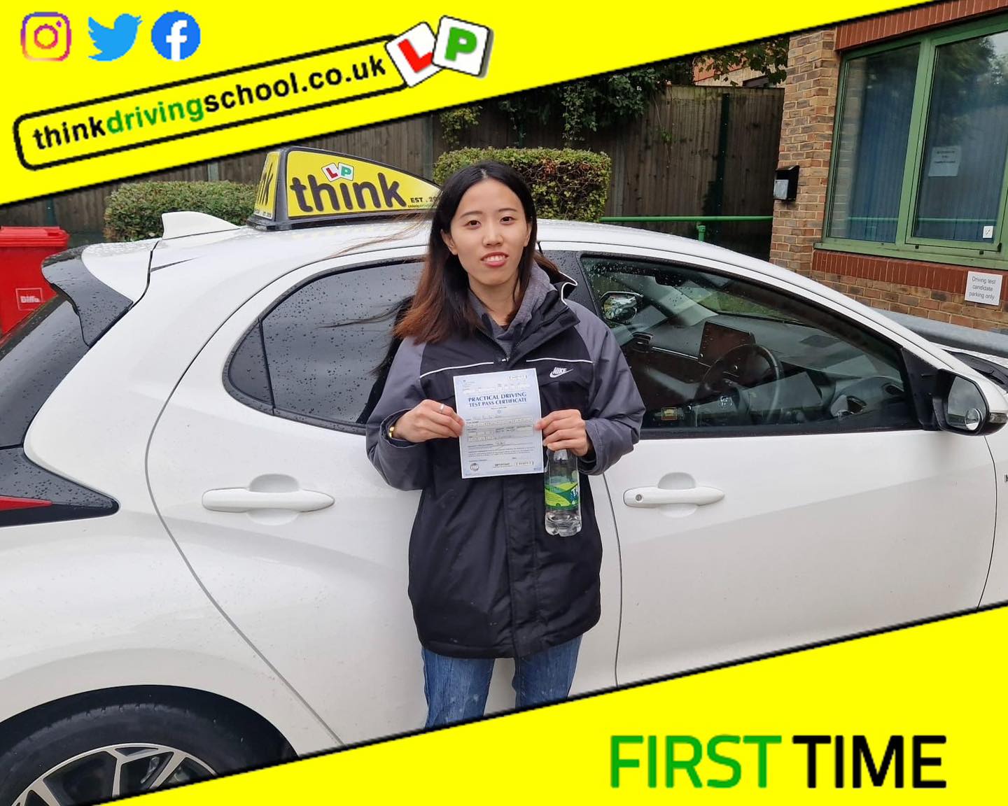 Driving School Hampshire pass Photo Passed with think driving school October 2023 and left this 5 star review