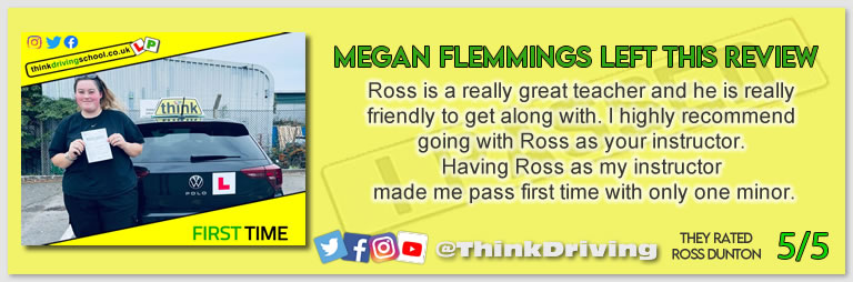 Driving School Hampshire pass Photo Passed with think driving school October 2023 and left this 5 star review