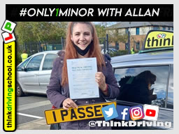 Passed with think driving school October 2021 and left this 5 star review