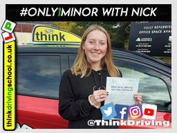 Passed with think driving school October 2021 and left this 5 star review