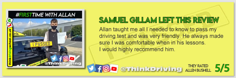 Harry Parsonage Wrote this awesome review of allan bushell driving instructor from Sandhurst & Camberley