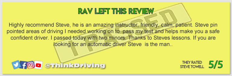 driving lessons Bracknell Stephen Towell think driving school