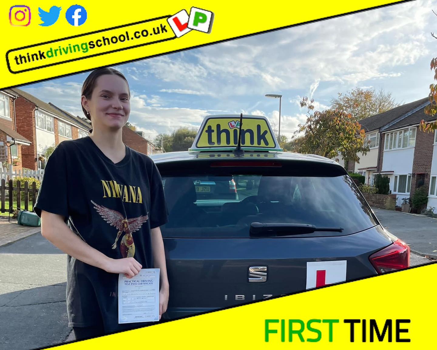 Passed with think driving school October 2022 and left this 5 star review