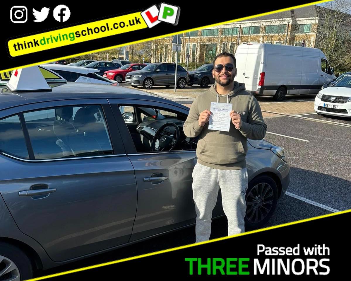 Passed with think driving school October 2022 and left this 5 star review