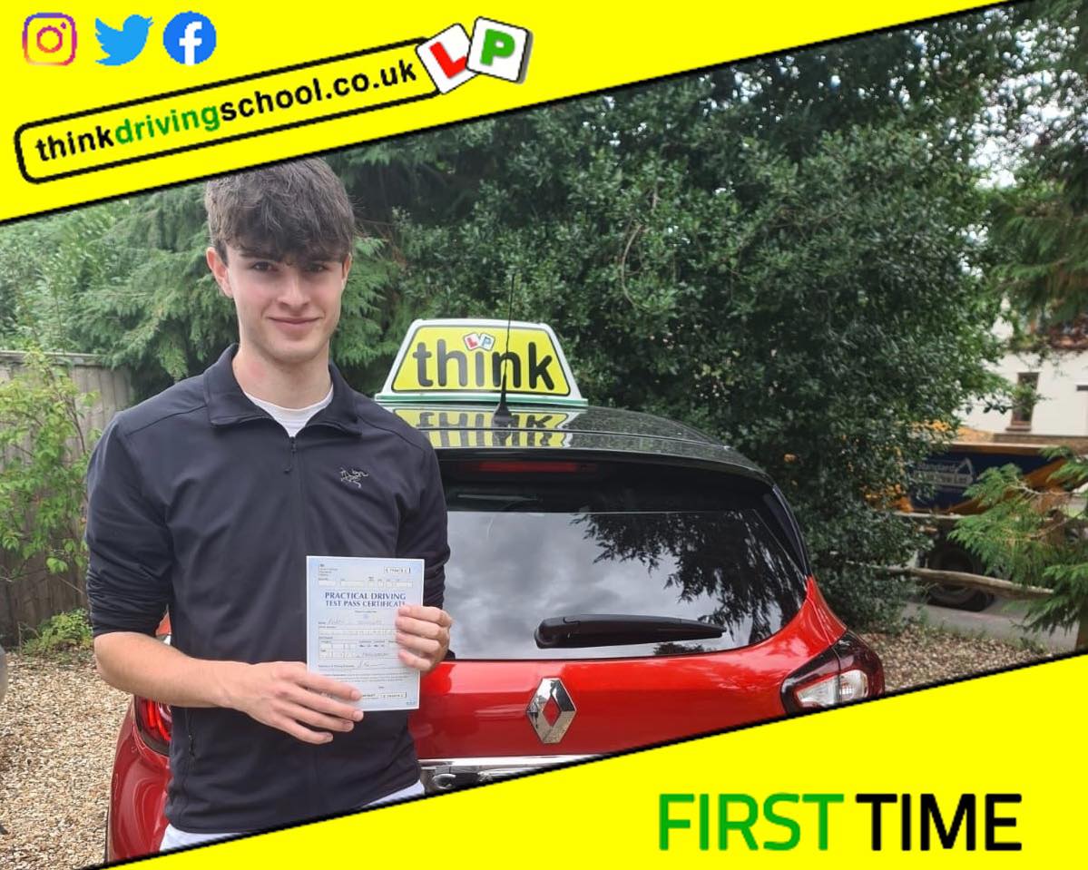 Driving School Hampshire pass Photo Passed with think driving school August 2023 and left this 5 star review