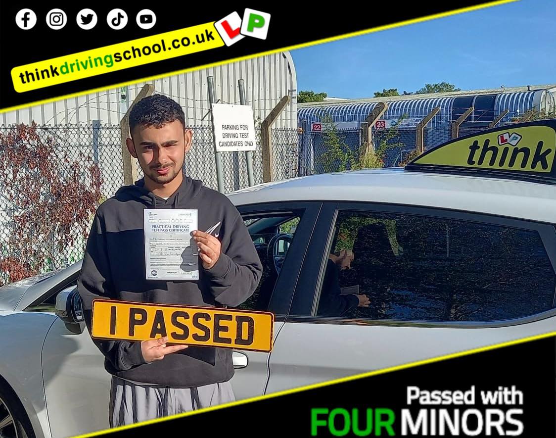 Passed with think driving school September 2024 and left this 5 star review