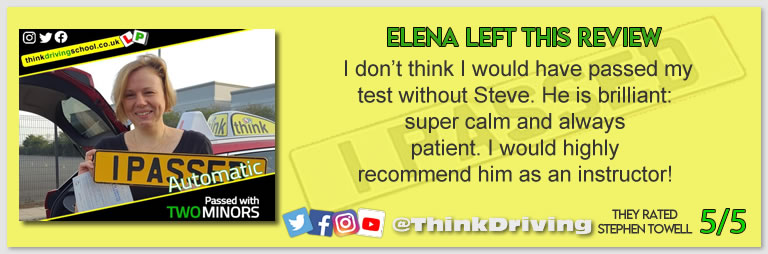 driving lessons Bracknell Stephen Towell think driving school