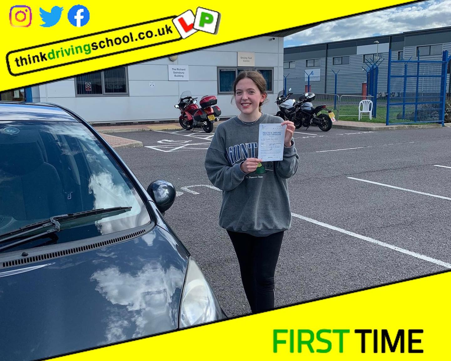 Passed with think driving school September 2022 and left this 5 star review