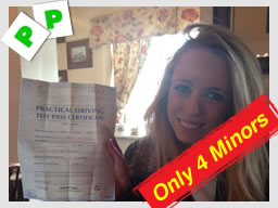 Happy think driving school learner on the day they passed 