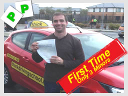 Happy think driving school learner on the day they passed 