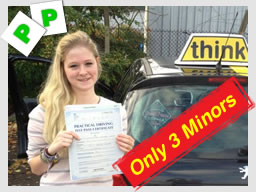 Happy think driving school learner on the day they passed 