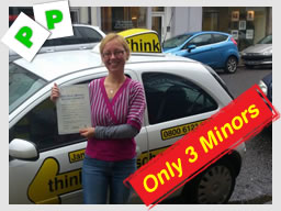 Happy think driving school learner on the day they passed 