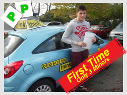 Happy think driving school learner on the day they passed 