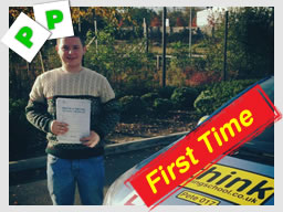 Happy think driving school learner on the day they passed 
