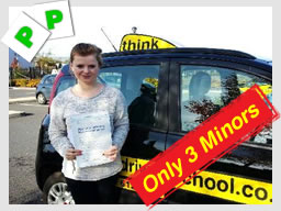 Happy think driving school learner on the day they passed 
