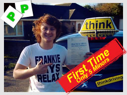 Happy think driving school learner on the day they passed 