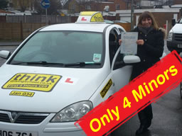 WELL DONE to Sam from Lindford who PASSED today with only 4 minors after taking lessons with Doug edwards