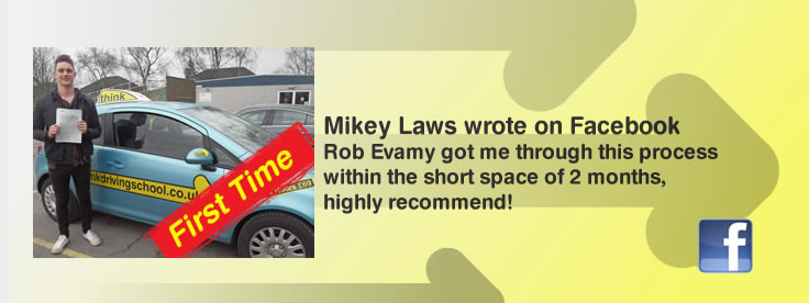 Mickey laws left a 5 star review for driving instructor robert evamy