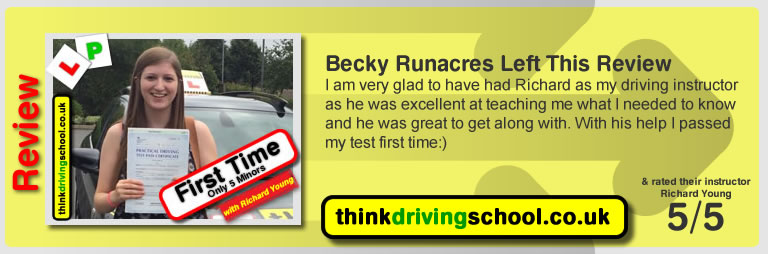 Passed with think driving school in September 2016