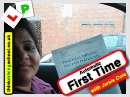Passed with think driving school in November 2016