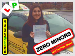 passed with think driving school with ZERO minors
