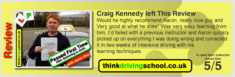 Passed with think driving school in April 2017 and left this review