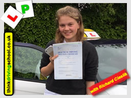 Passed with think driving school in April 2017 and left this review