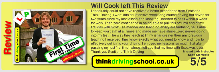 Paul Passed B+E with driving instructor Scott Clements from Alton