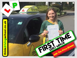 Passed with think driving school in June 2017 and left this review