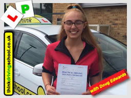 Passed with think driving school in June 2017 and left this review