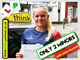 Passed with think driving school in July 2017 and left this review