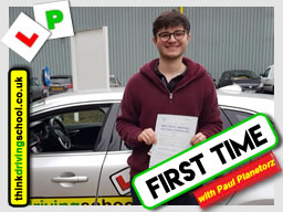 Passed with think driving school in Jauary 2018 and left this review