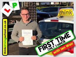 Passed with think driving school in February 2018 and left this review